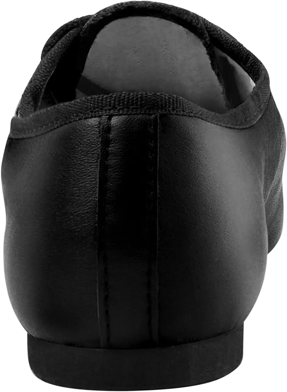Linodes Leather Lace Up Unisex Jazz Shoe for Women and Men's Dance Shoes