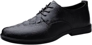 Luxury Men's Dress Shoes, Genuine Leather Italian Oxfords, Crocodile Pattern Monk Strap Brogue, Business & Wedding Formal Shoes