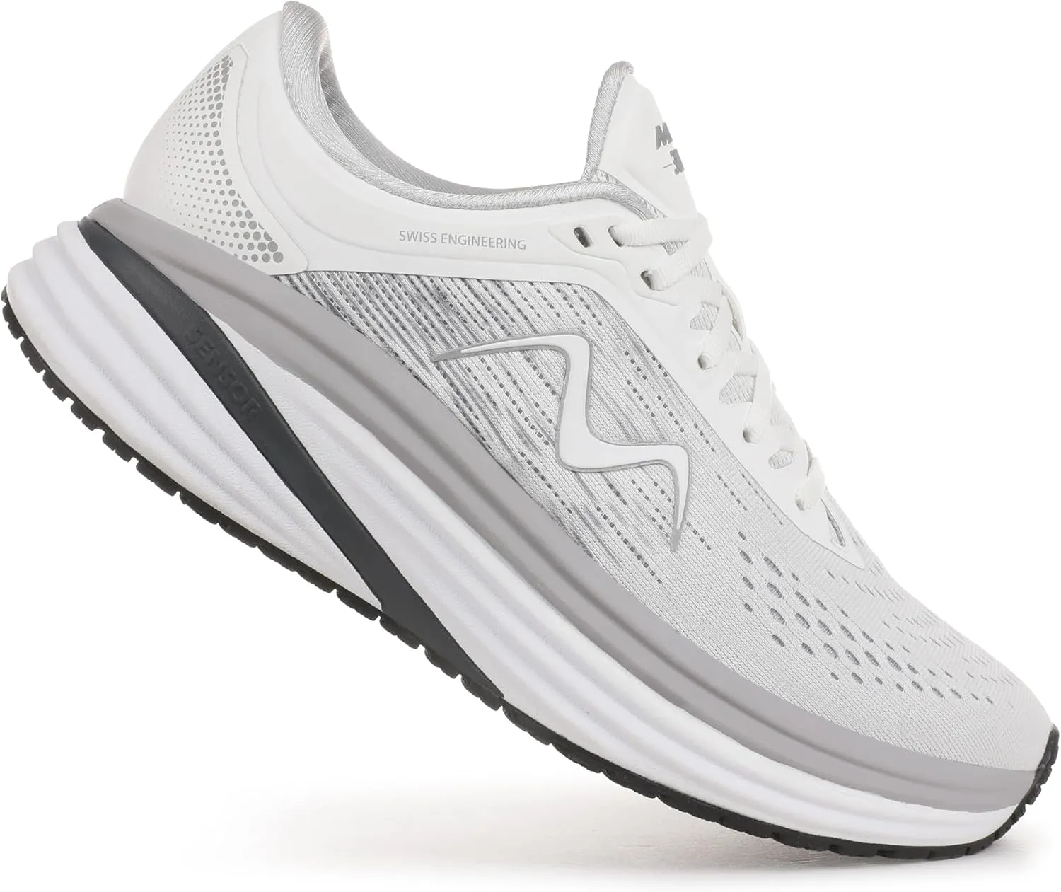 MBT M-3000 Lace Up Running Shoes in White for Women