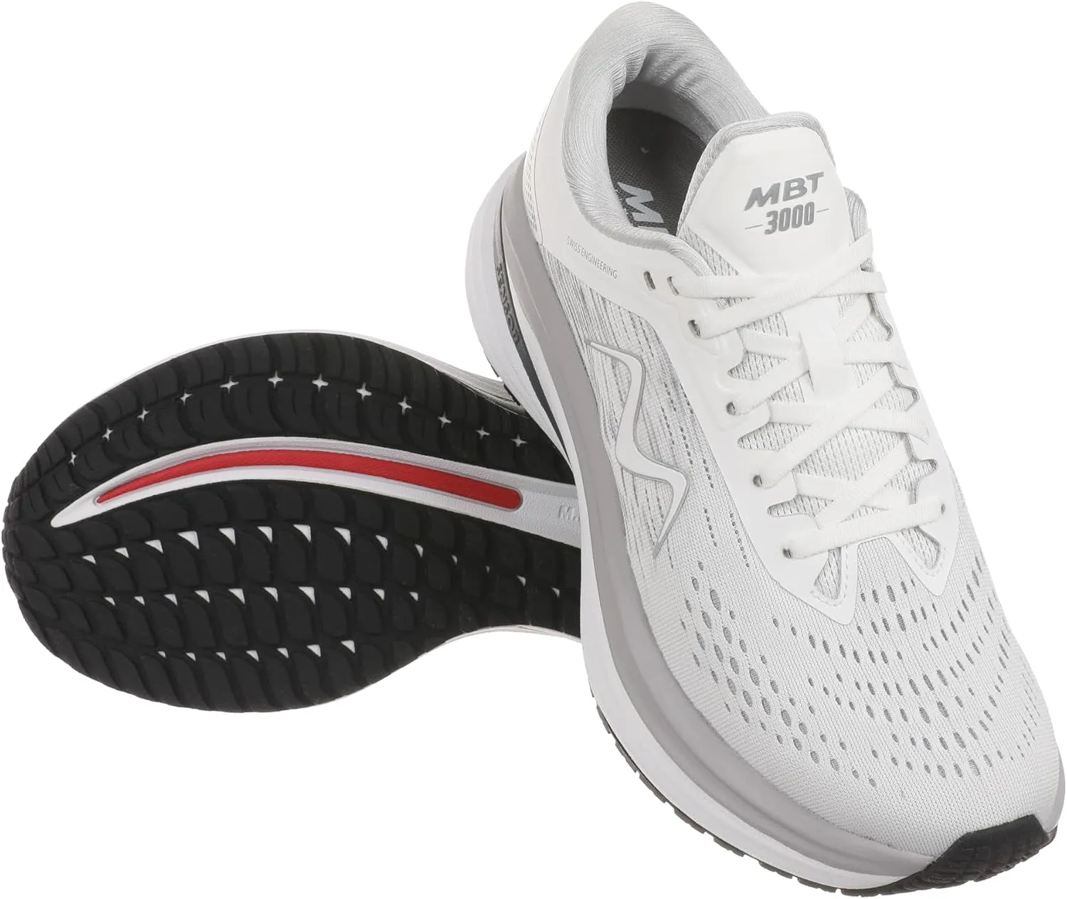 MBT M-3000 Lace Up Running Shoes in White for Women