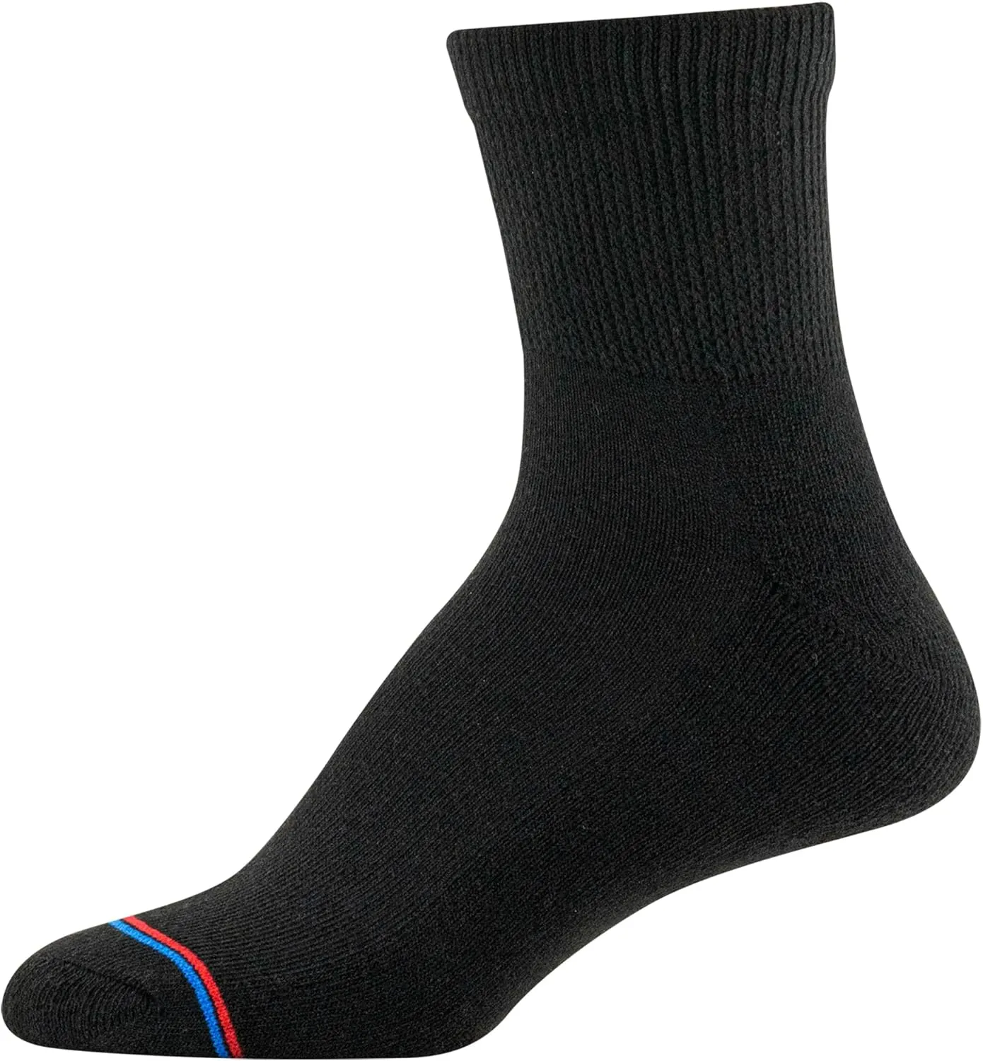 MediPeds Adult Quarter Socks With Non-Binding Top and Cushion, Multipairs