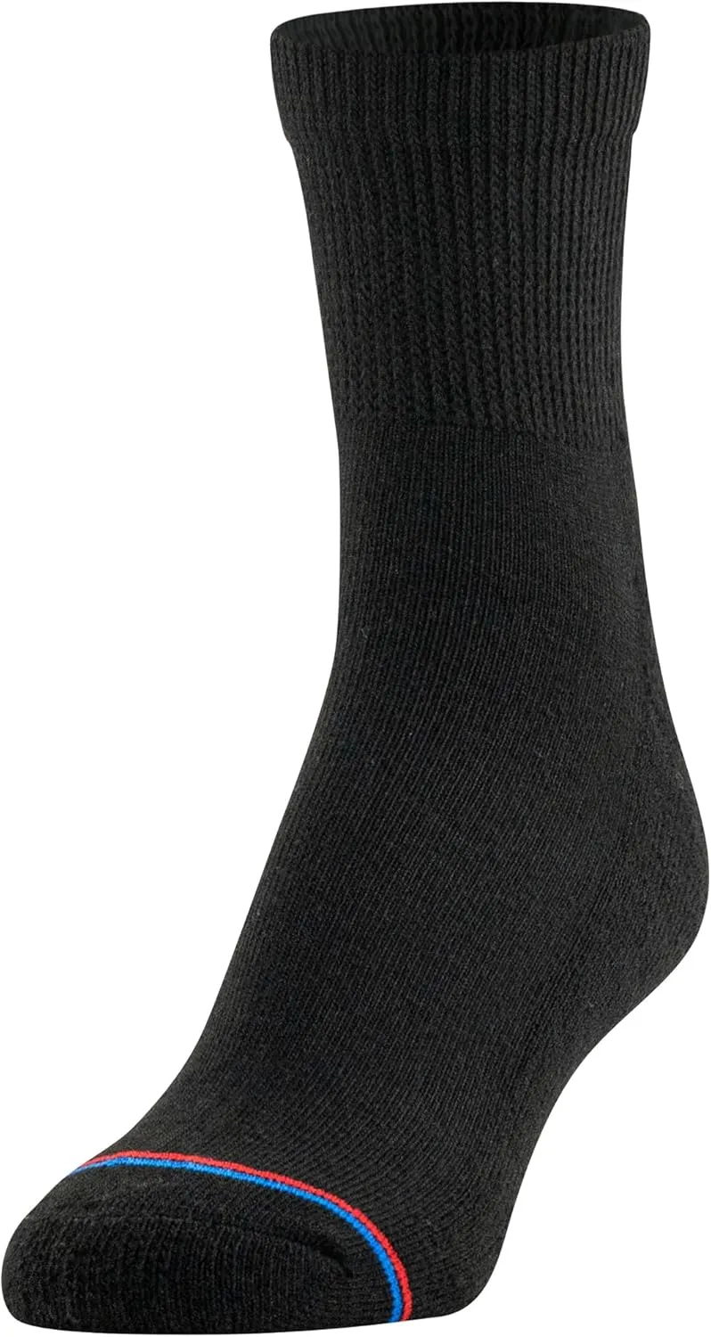MediPeds Adult Quarter Socks With Non-Binding Top and Cushion, Multipairs