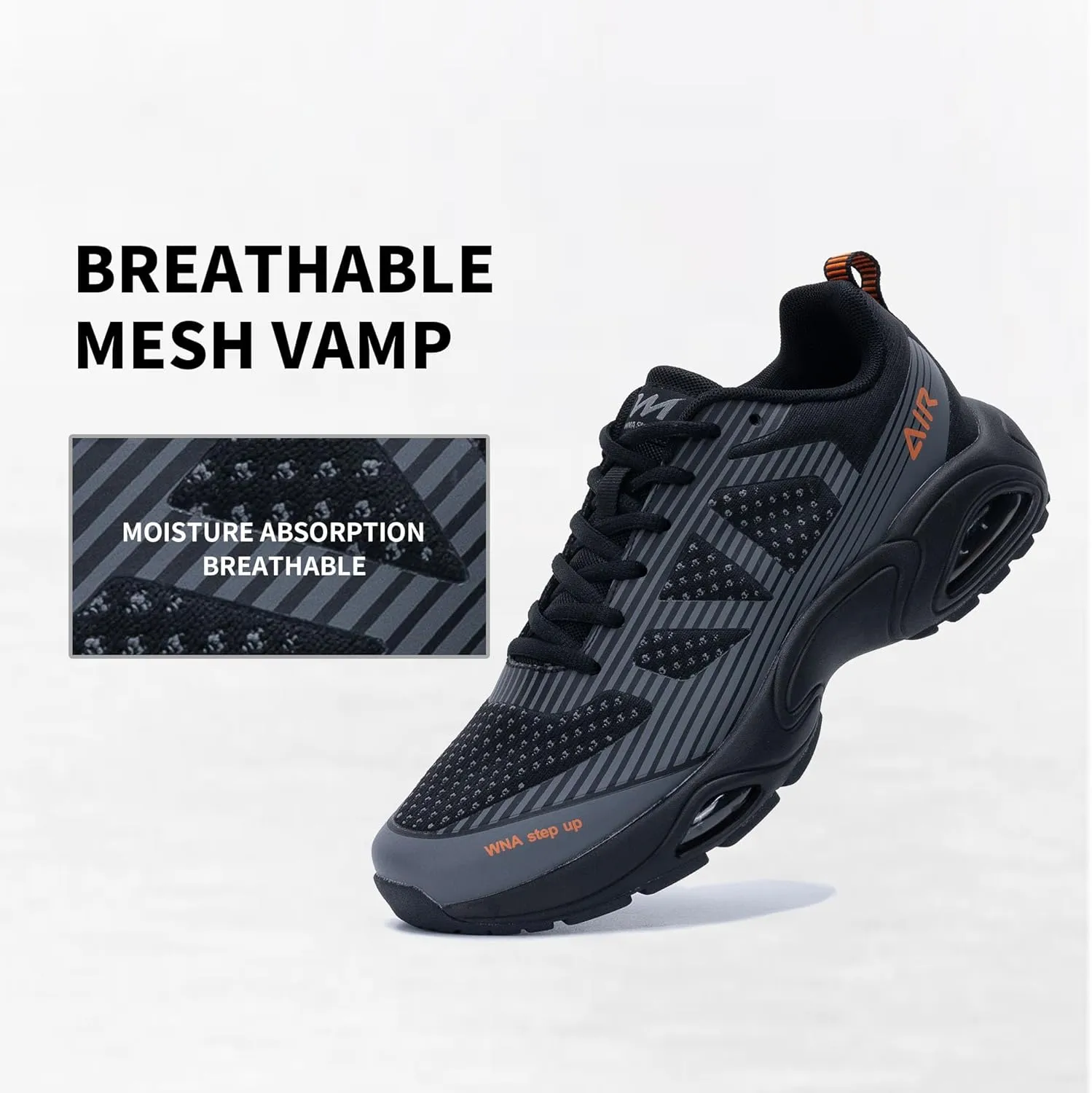 Mens Air Running Shoes Tennis Athletic Sneakers Lightweight Breathable Non Slip Walking Jogging Workout Gym Sports Footwear US 7-13