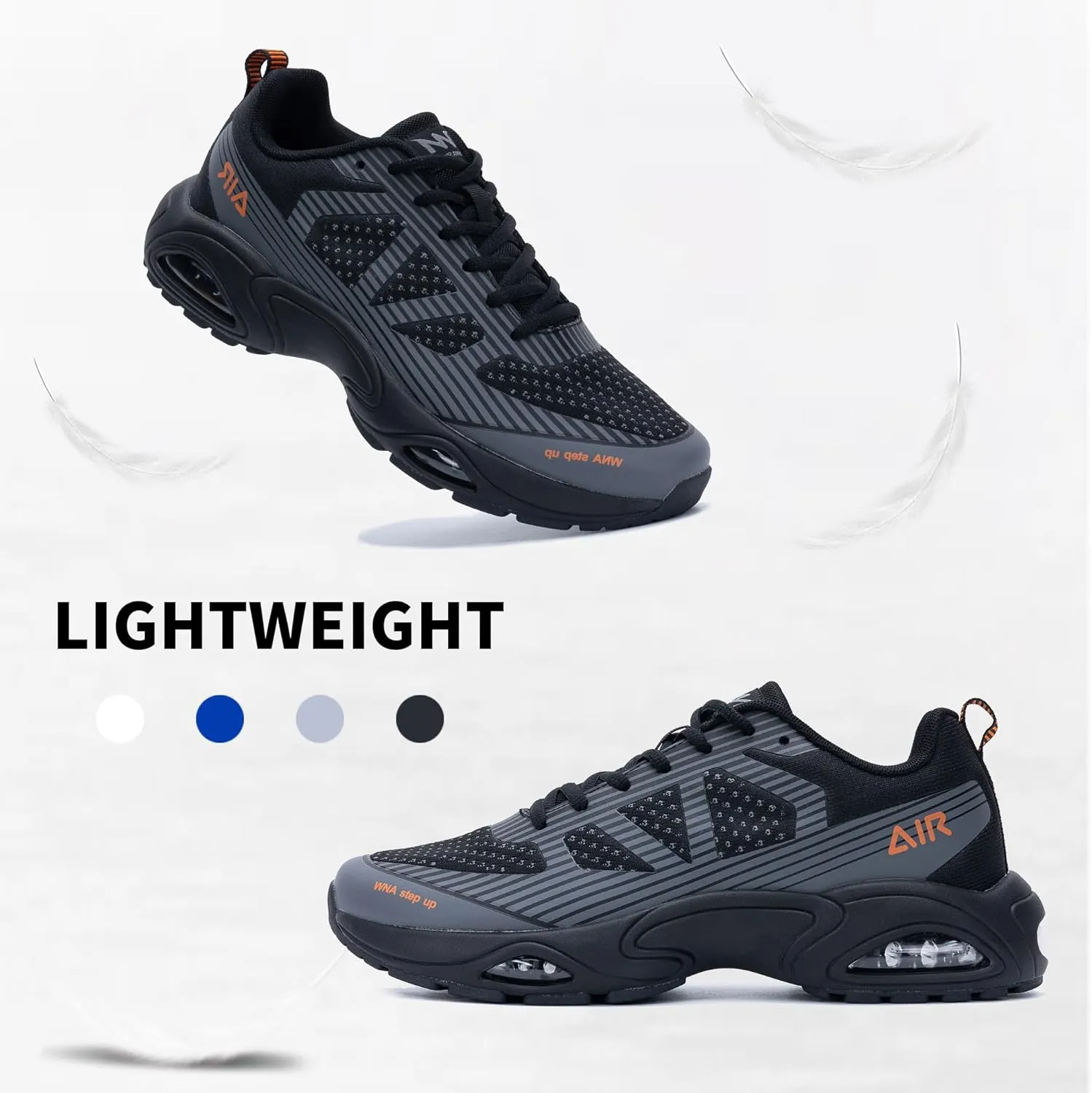 Mens Air Running Shoes Tennis Athletic Sneakers Lightweight Breathable Non Slip Walking Jogging Workout Gym Sports Footwear US 7-13