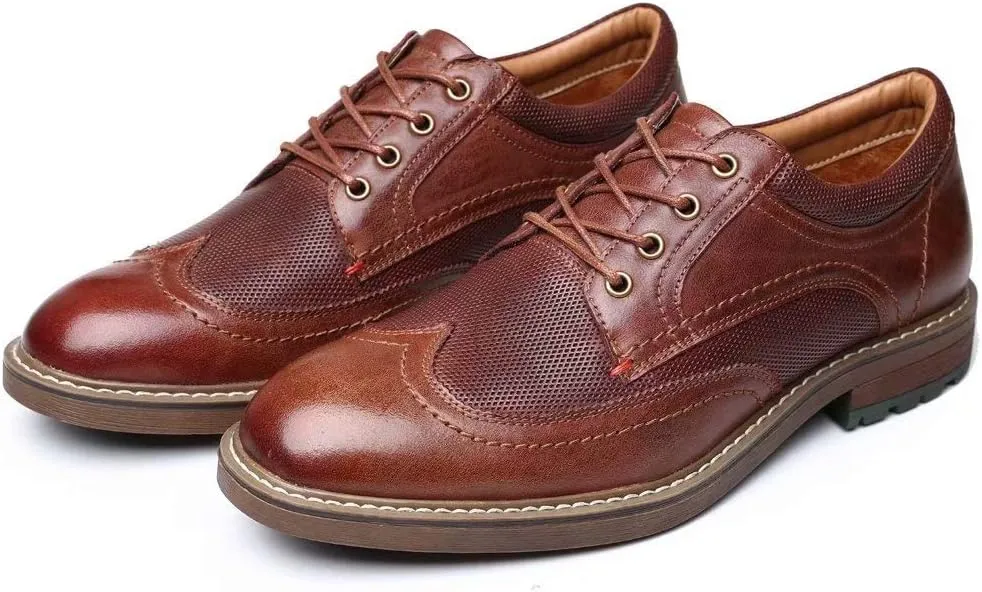 Mens Dress Shoes, Lace Up Plain Toe Leather Oxford
