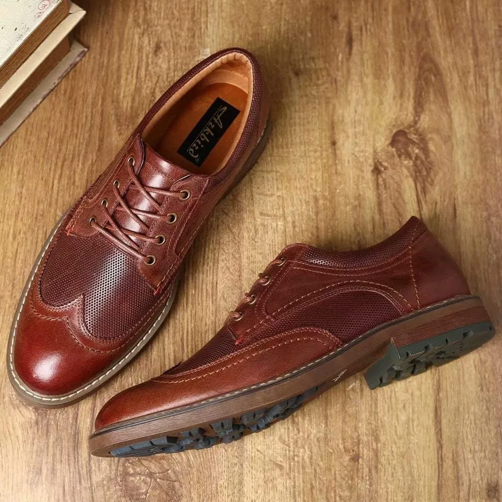 Mens Dress Shoes, Lace Up Plain Toe Leather Oxford