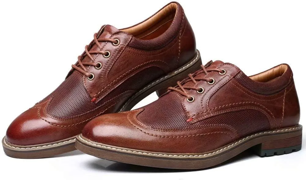 Mens Dress Shoes, Lace Up Plain Toe Leather Oxford