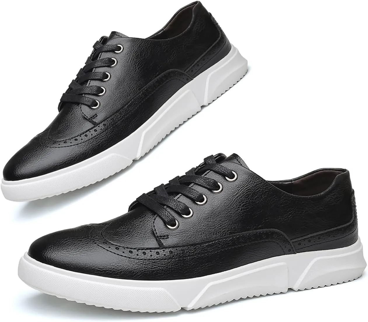Men's Fashion Sneakers Classic Casual Shoes for Men Stylish Soft Men Dress Sneakers Wingtip Brogue Shoes