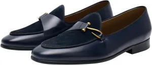 Men's Premium Leather Loafers, Black Cowhide Upper, Comfort Wedding Business Slip On Formal Dress Shoes
