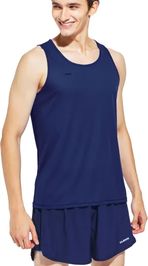 Men's Running Tank Top Ultra Lightweight Marathon Singlet Shirts Dry Fit Workout Sleeveless T-Shirt