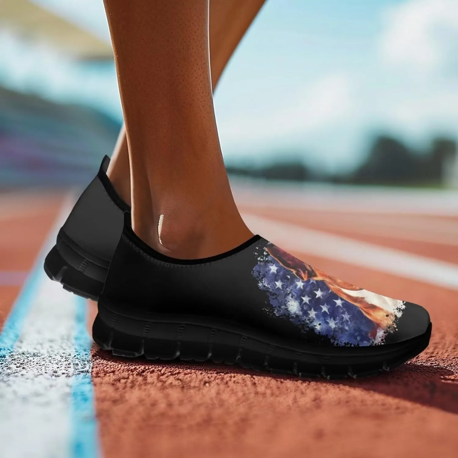 Mens Slip on Shoes Casual Loafers Running Sneakers Slip on Walking Sneakers with Black EVA Sole