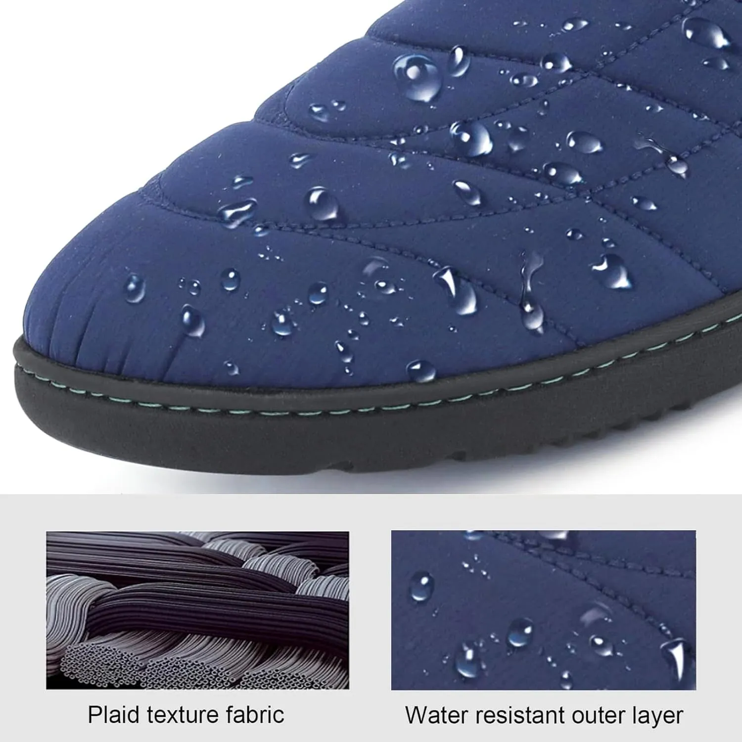 Mens Slippers Outdoor Memory Foam Slip On Indoor House Shoes Loafers