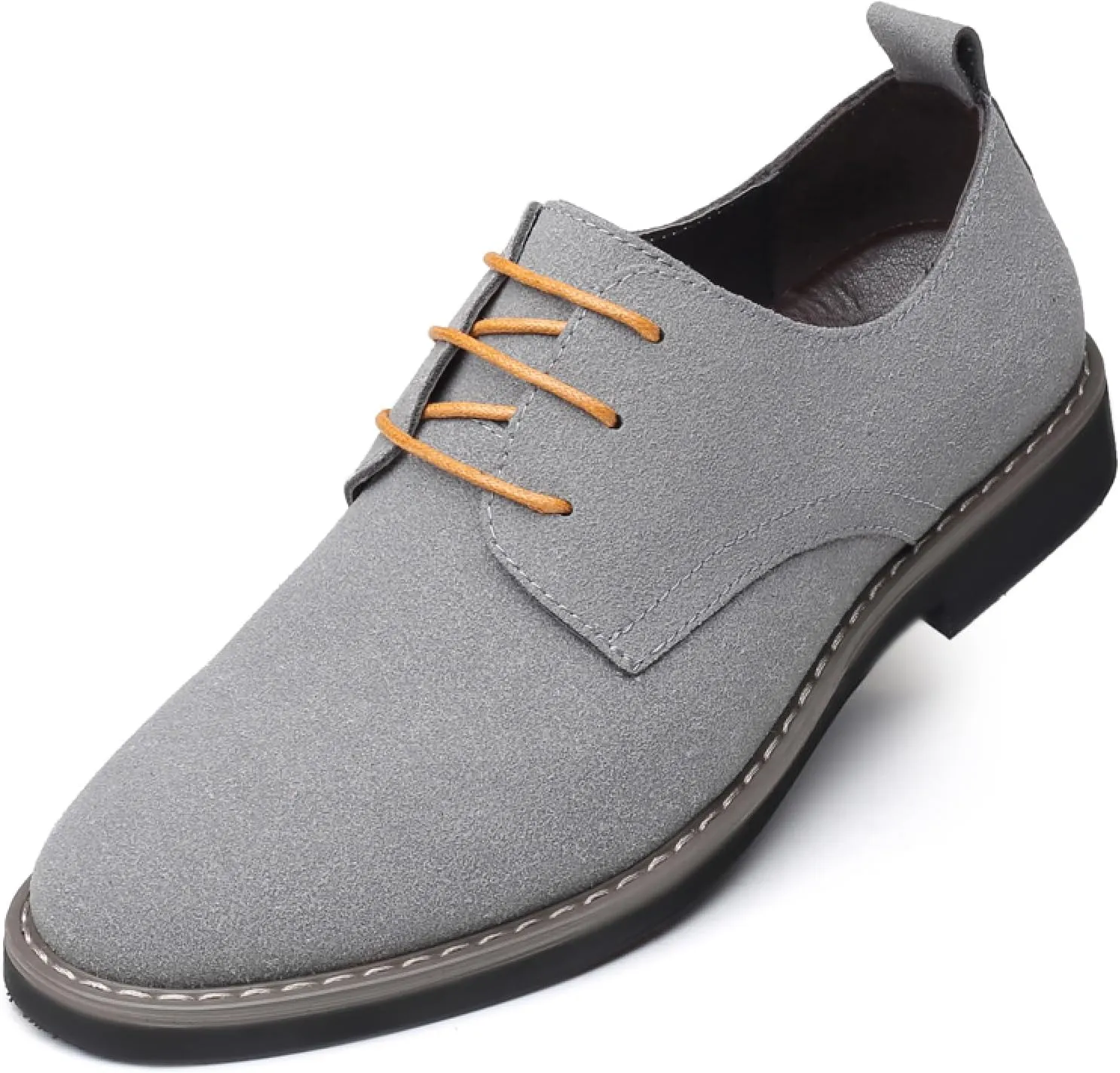 Mens Suede Leather Dress Shoes Casual Lace Up Oxfords Shoes