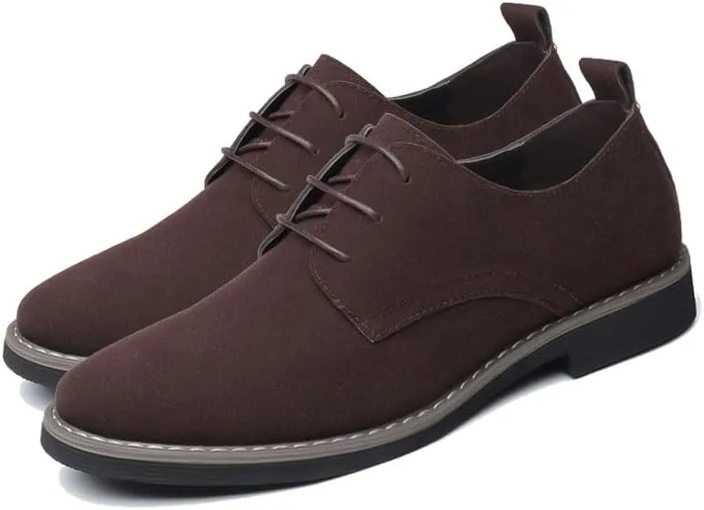 Men's Suede Leather Lace Up Oxfords Shoes Dress Shoes