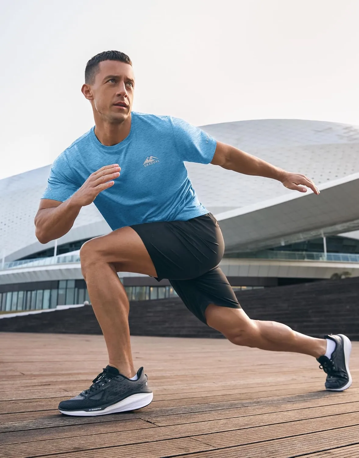 Men's UPF 50  Sun Protection Dry Fit Workout T-Shirts Rash Guard Swim Shirts Moisture Wicking Tee for Athletic, Beach, Hiking