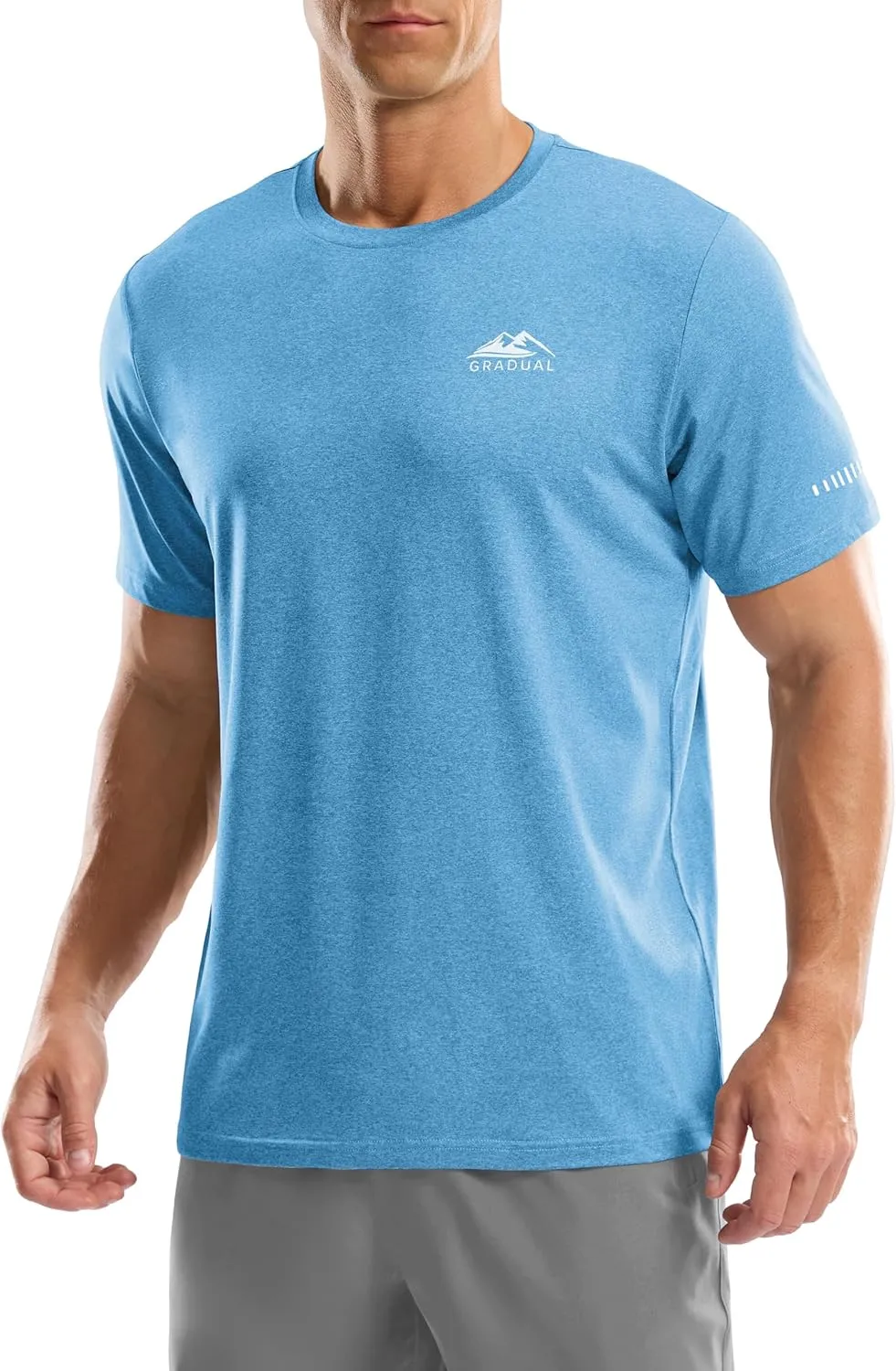 Men's UPF 50  Sun Protection Dry Fit Workout T-Shirts Rash Guard Swim Shirts Moisture Wicking Tee for Athletic, Beach, Hiking