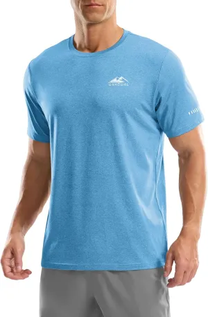Men's UPF 50  Sun Protection Dry Fit Workout T-Shirts Rash Guard Swim Shirts Moisture Wicking Tee for Athletic, Beach, Hiking