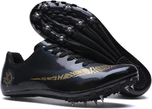 Mens Womens Boys Girls Track and Field Nail Shoes Breathable Track Spikes Distance Running Shoes for Kids 100- to 400-meter Races Sprinting Match (Color : F, Size : 7 Women/5.5 Men)