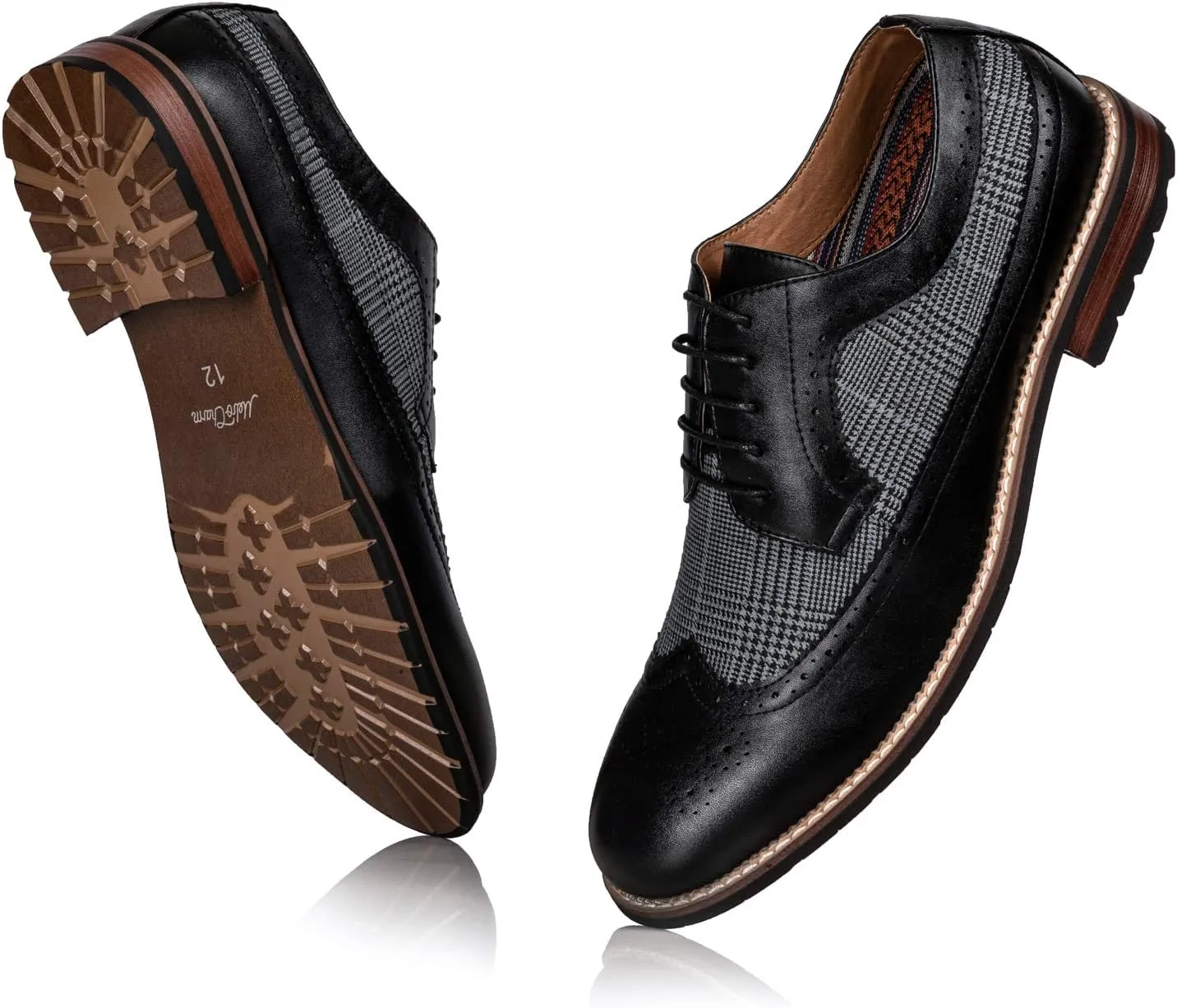 Metrocharm MC315 Men's Wing Tip Lace Up Oxford Shoe