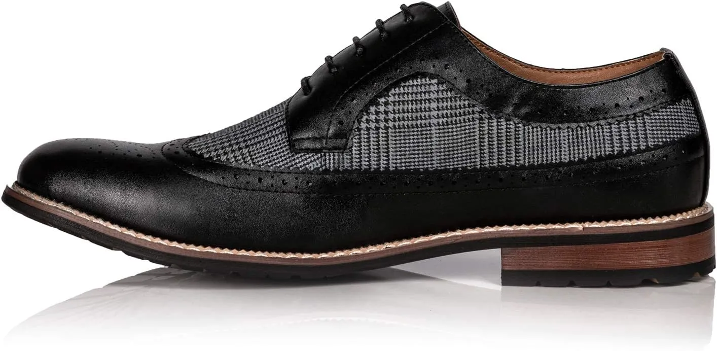 Metrocharm MC315 Men's Wing Tip Lace Up Oxford Shoe