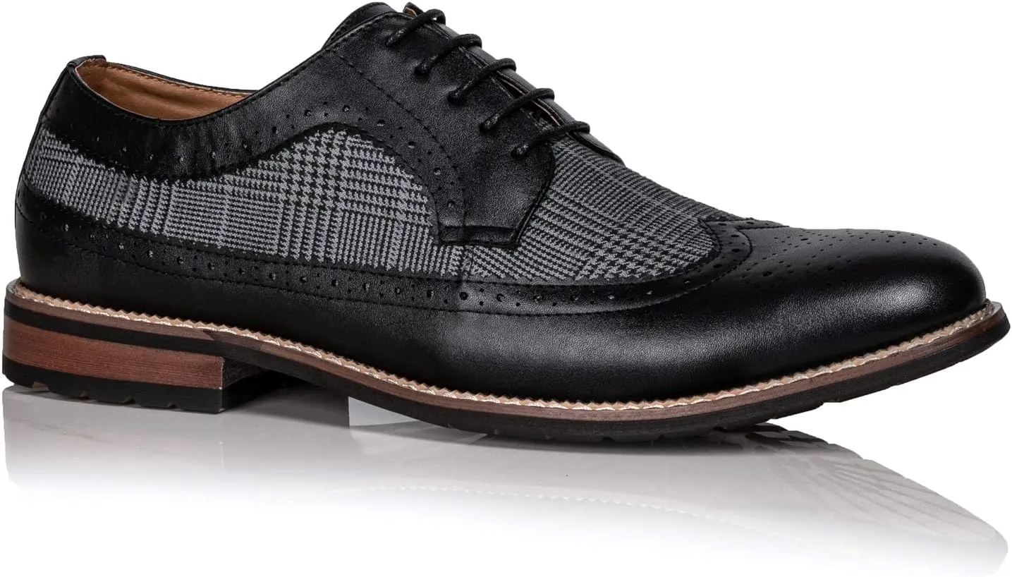 Metrocharm MC315 Men's Wing Tip Lace Up Oxford Shoe