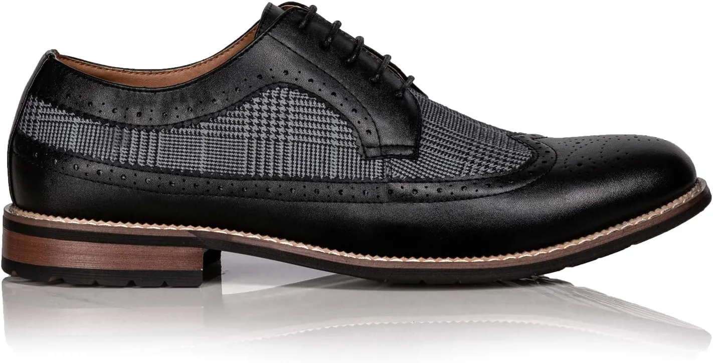 Metrocharm MC315 Men's Wing Tip Lace Up Oxford Shoe