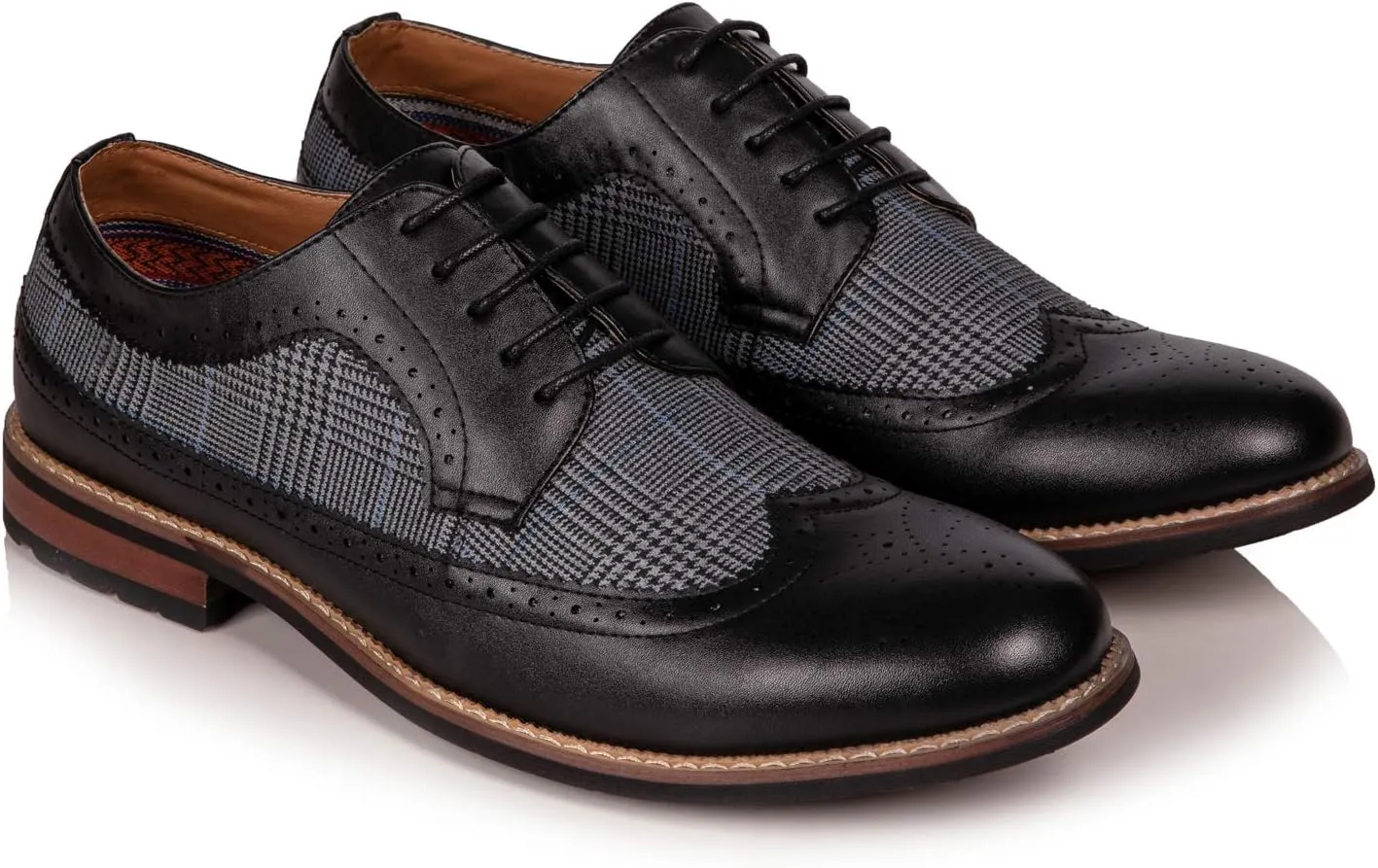 Metrocharm MC315 Men's Wing Tip Lace Up Oxford Shoe