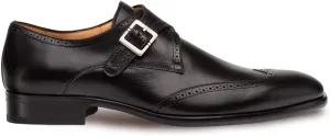 Mezlan Forest Mens Luxury Wing Tip Oxfords - Exquisite Hand-Burnished Calfskin with Perforated Accents - Handcrafted in Spain - Medium Width