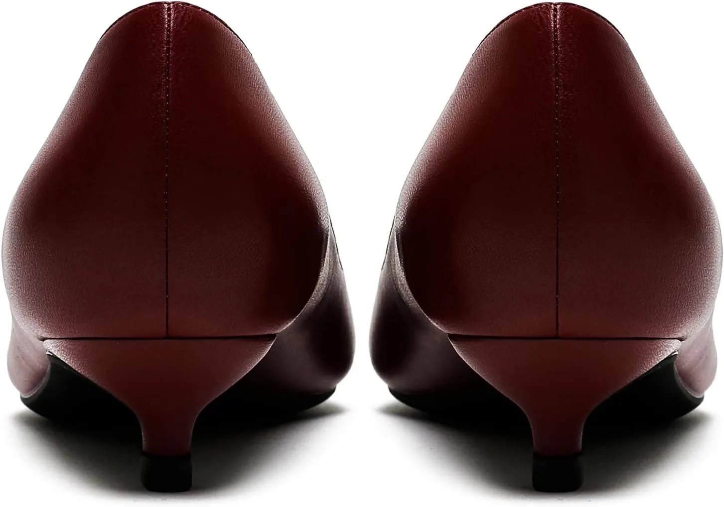 MOOMMO Low Kitten Heel Pumps for Women Pointed Toe Satin Dress Shoes Slip On 1 Inch Low Heel Work Pumps Comfy Basic Casual Office Evening Party Bridal Pump Shoes 4-13 M US