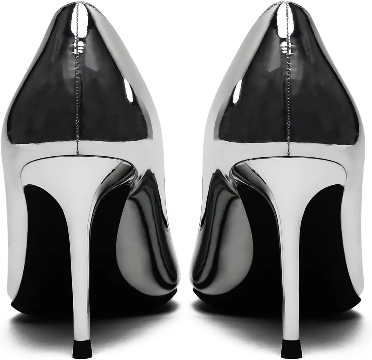 MOOMMO Women Classic High Heels Pumps Shoes Pointed Toe Slip On Satin Heels Stiletto Dress Shoes Pointed Closed Toe 3" Kitten Heel Sandals Office Ladies Bridal Wedding Party Formal Basic 4-13 M US