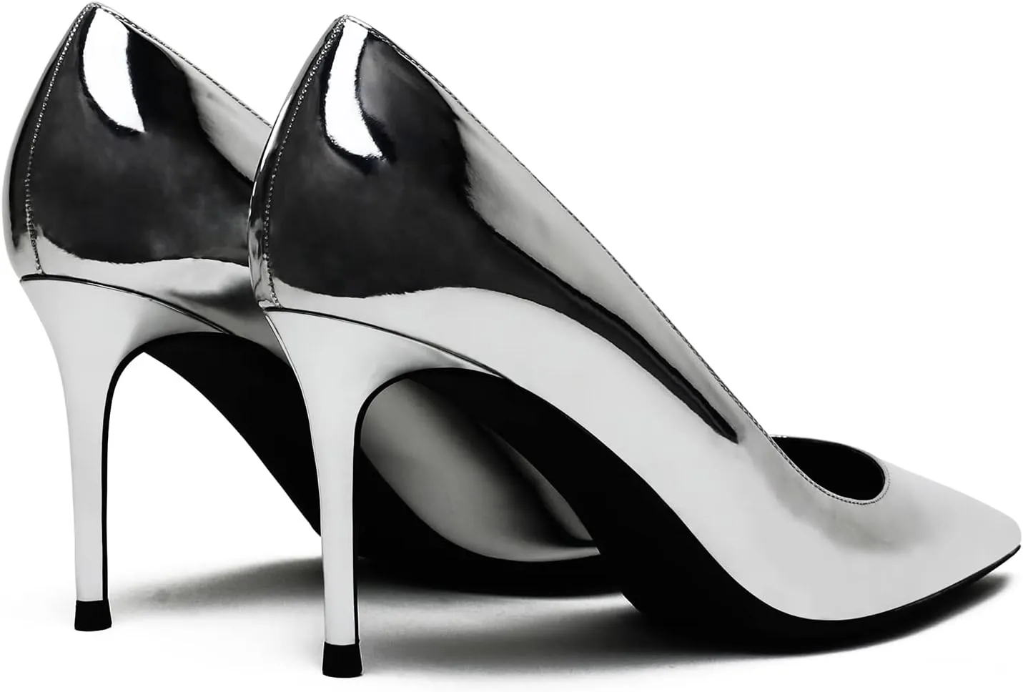 MOOMMO Women Classic High Heels Pumps Shoes Pointed Toe Slip On Satin Heels Stiletto Dress Shoes Pointed Closed Toe 3" Kitten Heel Sandals Office Ladies Bridal Wedding Party Formal Basic 4-13 M US