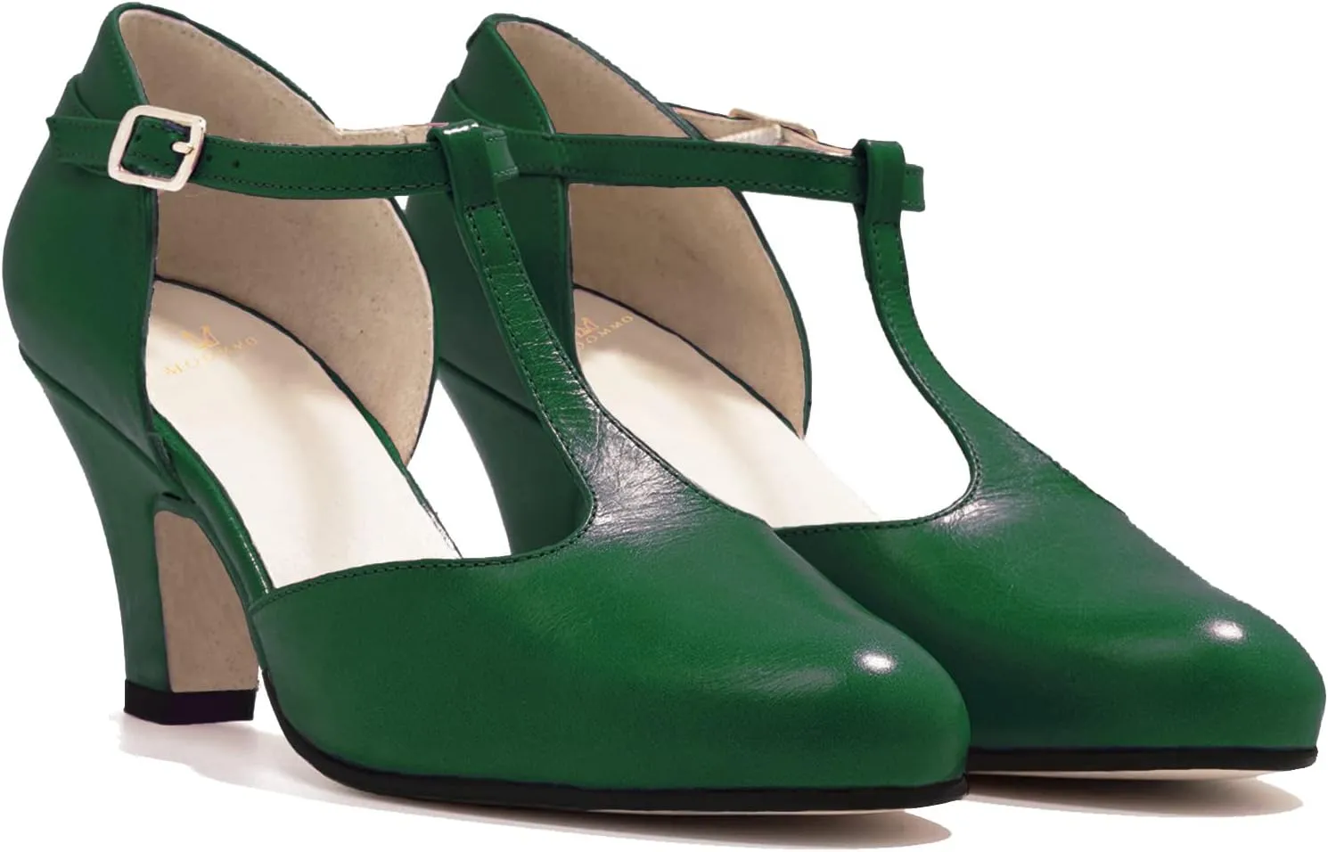 MOOMMO Women Elegant Kitten Heel Mary Jane Pumps Shoes Ankle T-Strap Round Closed Toe Cut-Out Dress Sandals Shoe Chunky Block Heels D-Orsay Suede Work Pump Fall fashion Office Wedding Spring 4-13 M US