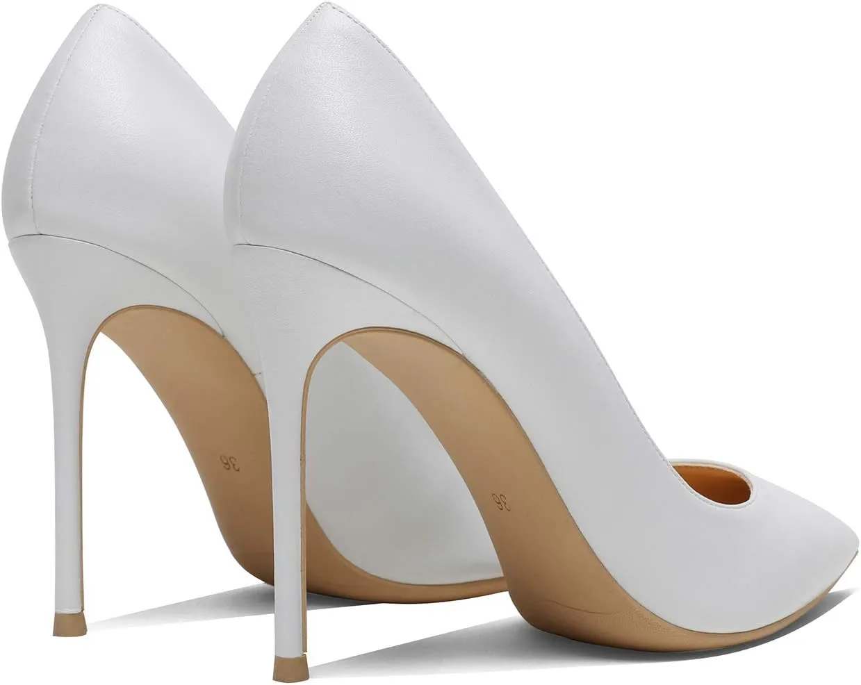 MOOMMO Women Satin High Heel Pumps Pointed Toe Sexy Stilettos 4 inch Slip On Formal Dress Shoes for Ladies Wedding Party Evening Work 4-13 M US