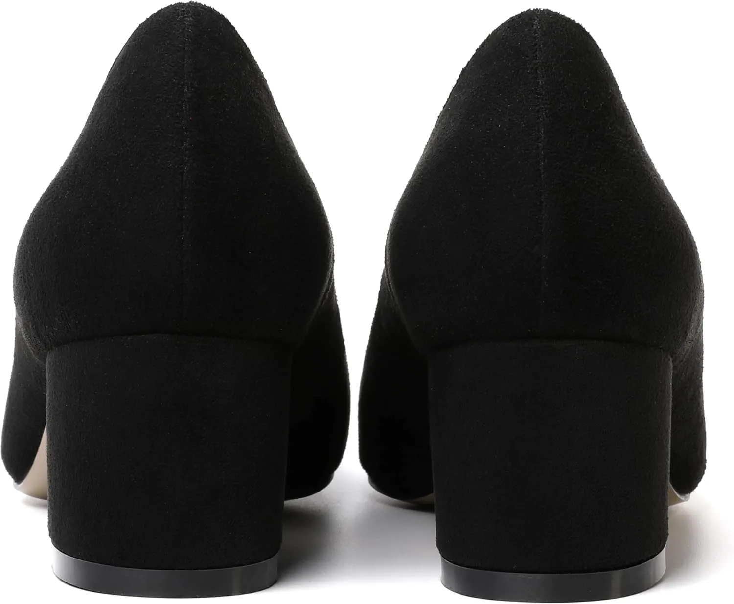 MOVINSTEPS Womens Round Toe Party Dress Slip On Chunky Low Heel Pumps Shoes 2 Inch