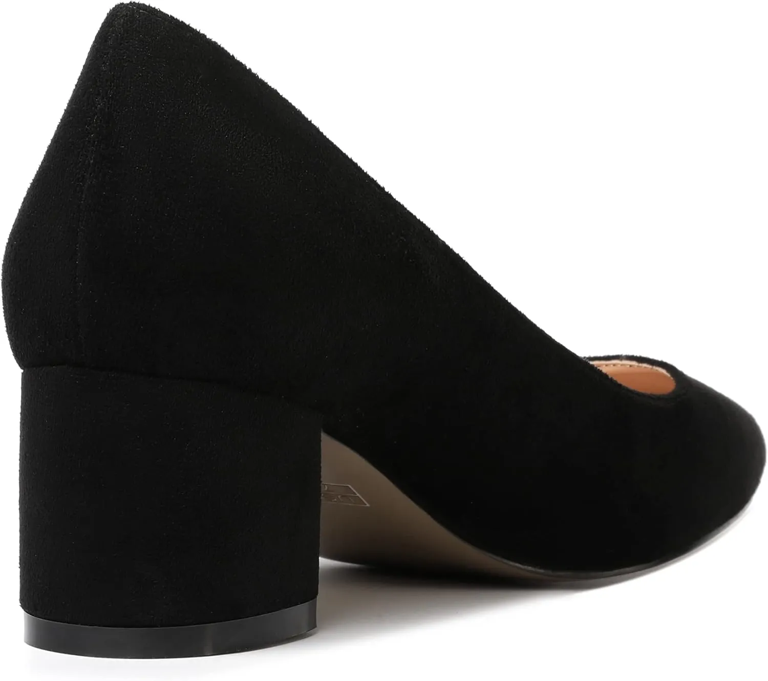 MOVINSTEPS Womens Round Toe Party Dress Slip On Chunky Low Heel Pumps Shoes 2 Inch