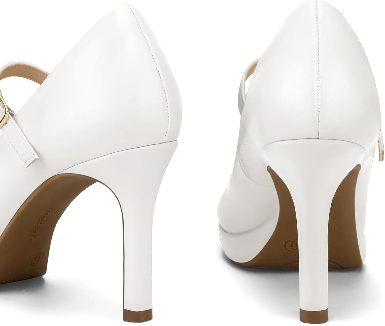 mysoft Women's Pumps Closed Toe Mary Jane Pumps Round Toe Platform High Heel Dress Shoes