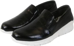 NAOT Footwear Women's Titan Slip On Shoe Black Croc Lthr Combo 9 M US