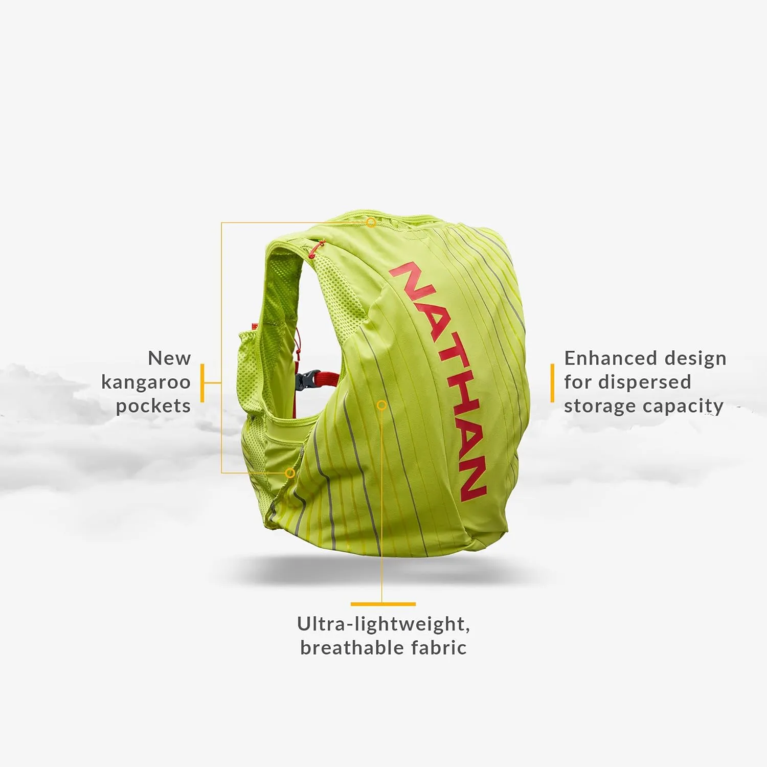 Nathan Women's Pinnacle Race Vest & 12L Hydration Pack with 1.6L Bladder, Water-Resistant Pockets, Lightweight & Moisture Wicking