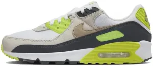 Nike Air Max 90 Men's Shoes (DM0029-107, White/Cyber/Dark Smoke Grey/Khaki)