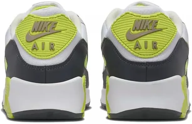 Nike Air Max 90 Men's Shoes (DM0029-107, White/Cyber/Dark Smoke Grey/Khaki)