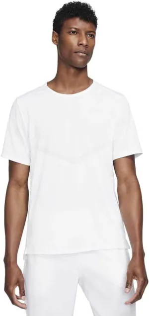 Nike Dri-FIT Rise 365 Men's Short-Sleeve Running Top (Large, White)