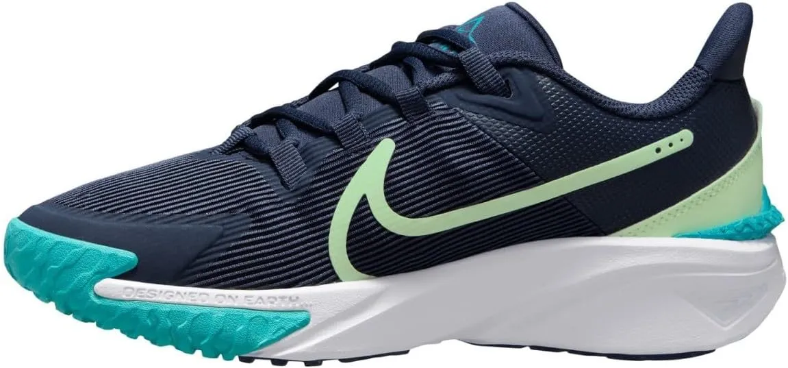 Nike Star Runner 4 Big Kids' Road Running Shoes (DX7615-409, Midnight Navy/Dusty Cactus/White/Volt Tint)