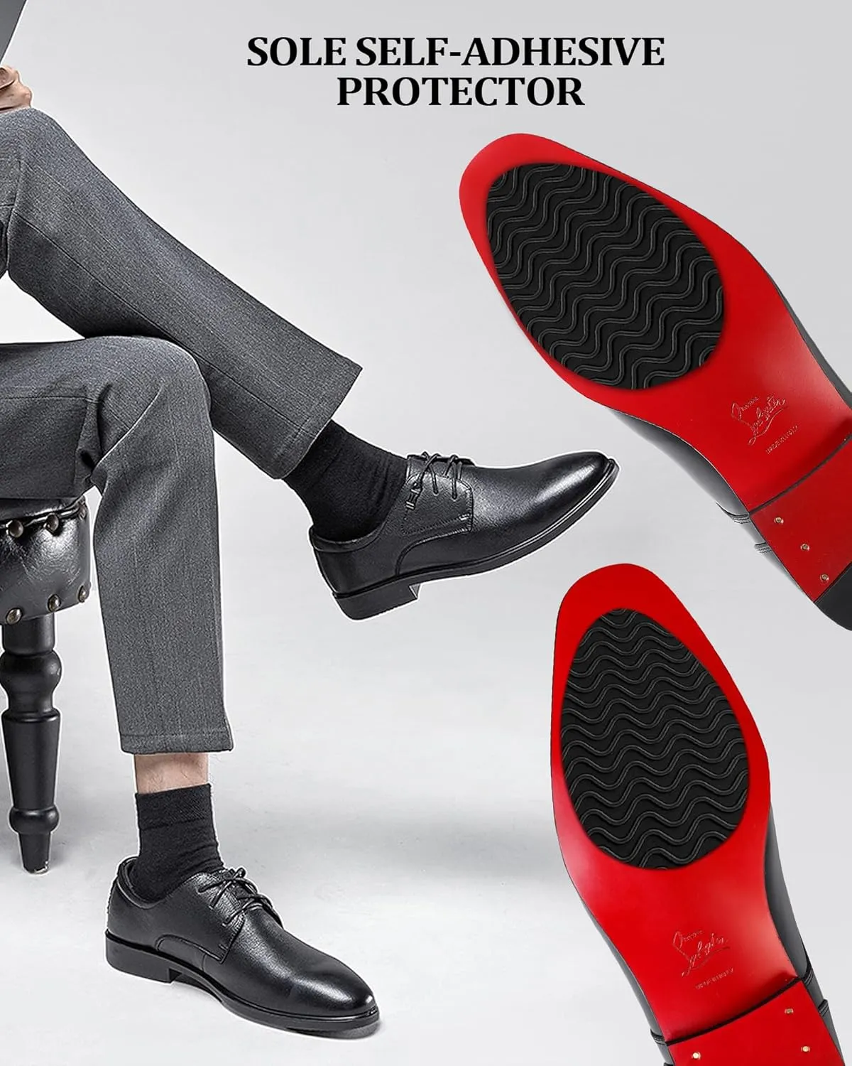 Non Slip Shoe Pads,Shoe Sole Protector,Shoe Grips on Bottom of Shoes,Anti Slip Grips for Shoes (Black - 6 Pairs)