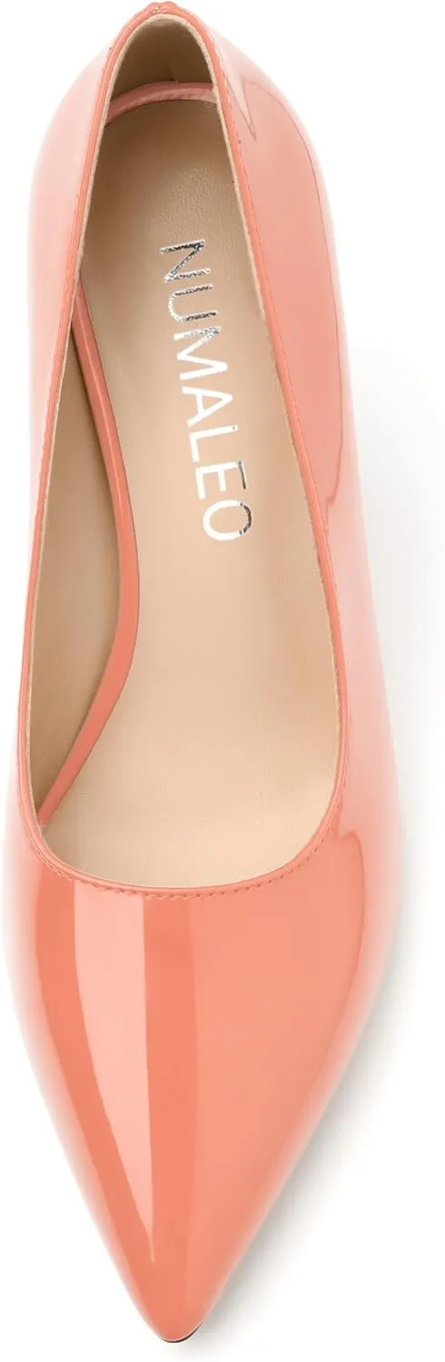 NUMALEO Women's Pumps Pointed Toe Heels Closed Toe High Heels Stiletto Comfortable Business Heels 3 Inch Wedding Party Dress Shoes