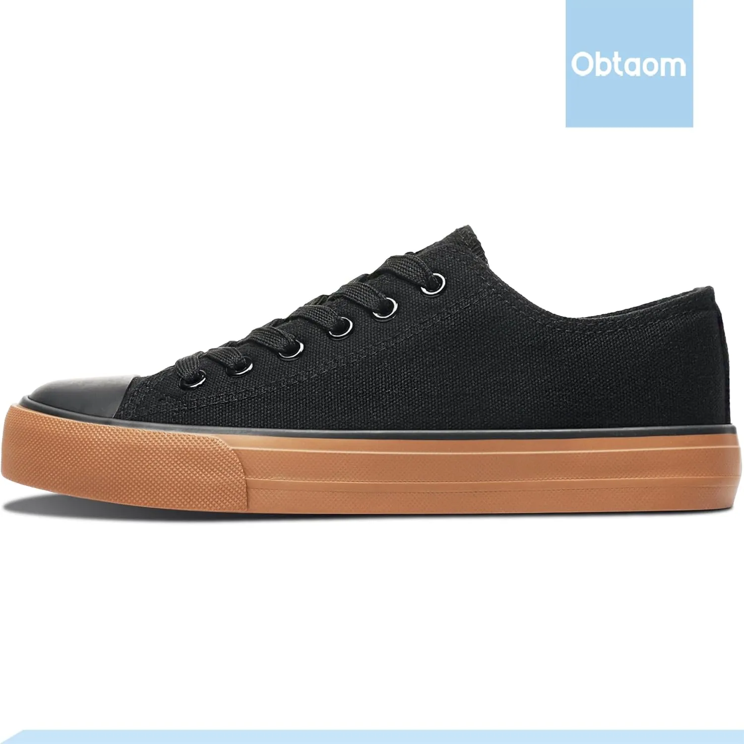 Obtaom Unisex Canvas Shoes Low Top Fashion Sneakers Slip on Walking Shoe