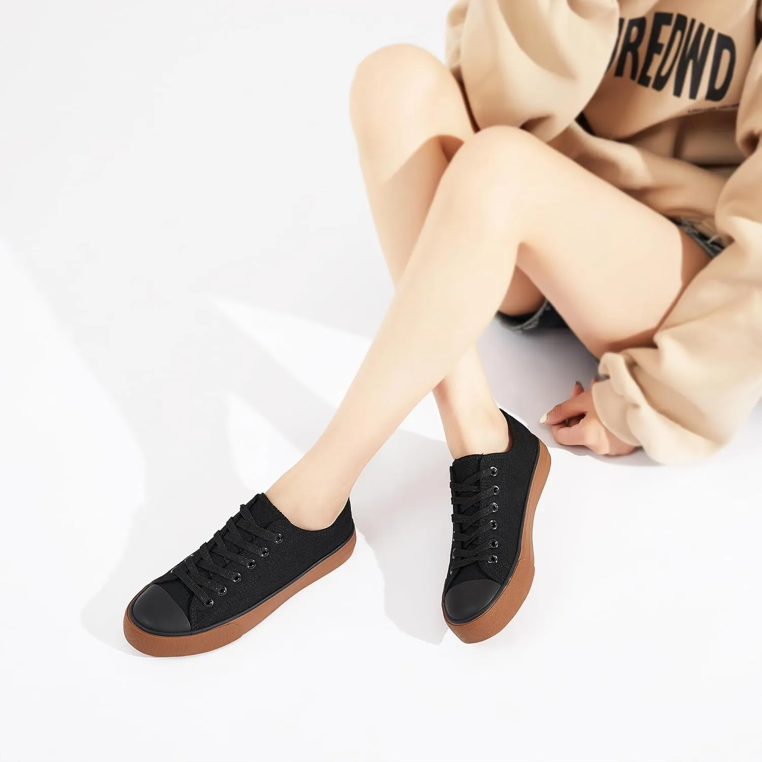 Obtaom Unisex Canvas Shoes Low Top Fashion Sneakers Slip on Walking Shoe