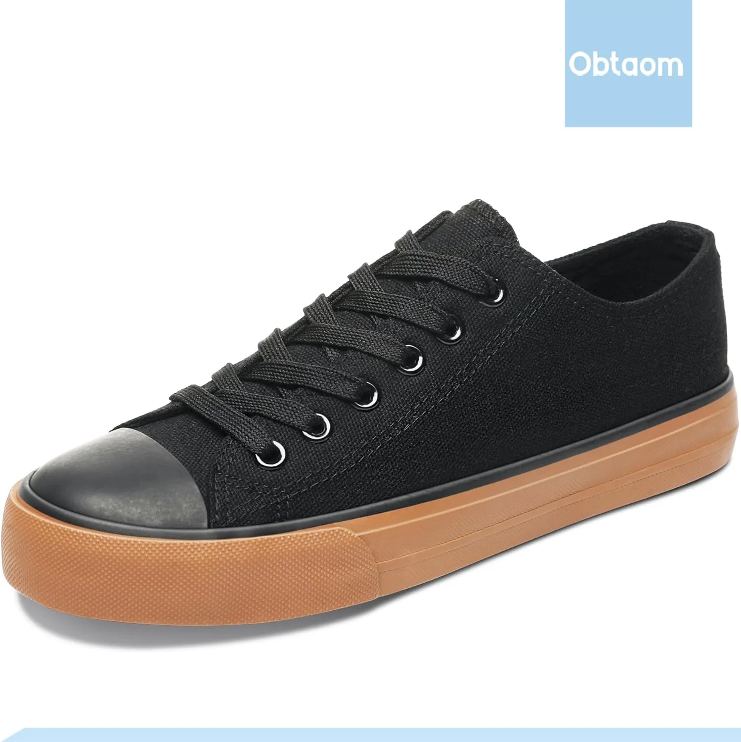 Obtaom Unisex Canvas Shoes Low Top Fashion Sneakers Slip on Walking Shoe