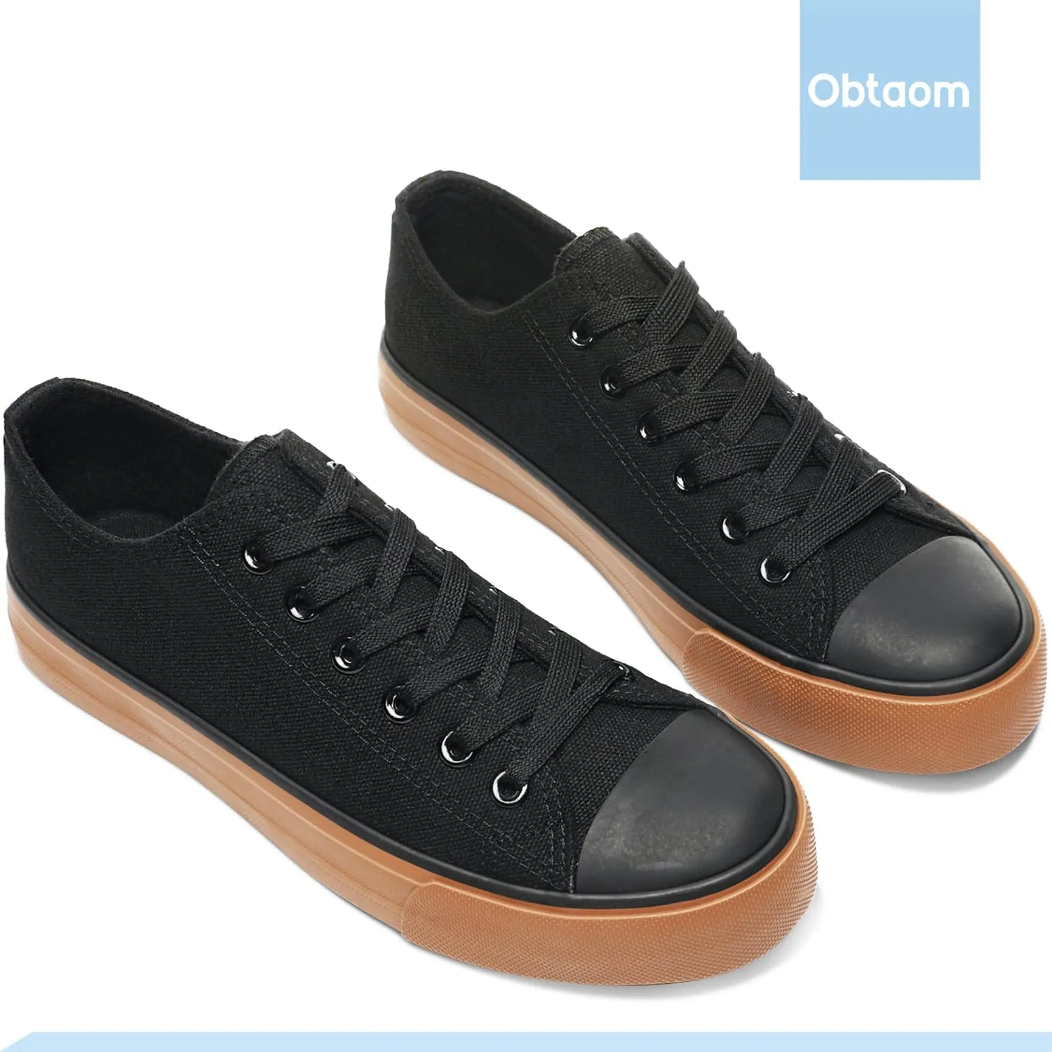 Obtaom Unisex Canvas Shoes Low Top Fashion Sneakers Slip on Walking Shoe