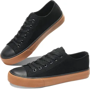 Obtaom Unisex Canvas Shoes Low Top Fashion Sneakers Slip on Walking Shoe