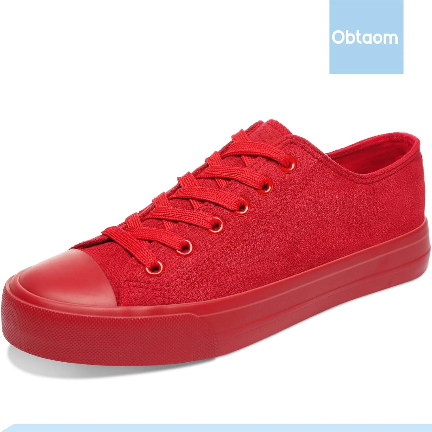 Obtaom Unisex Canvas Shoes Low Top Fashion Sneakers Slip on Walking Shoe